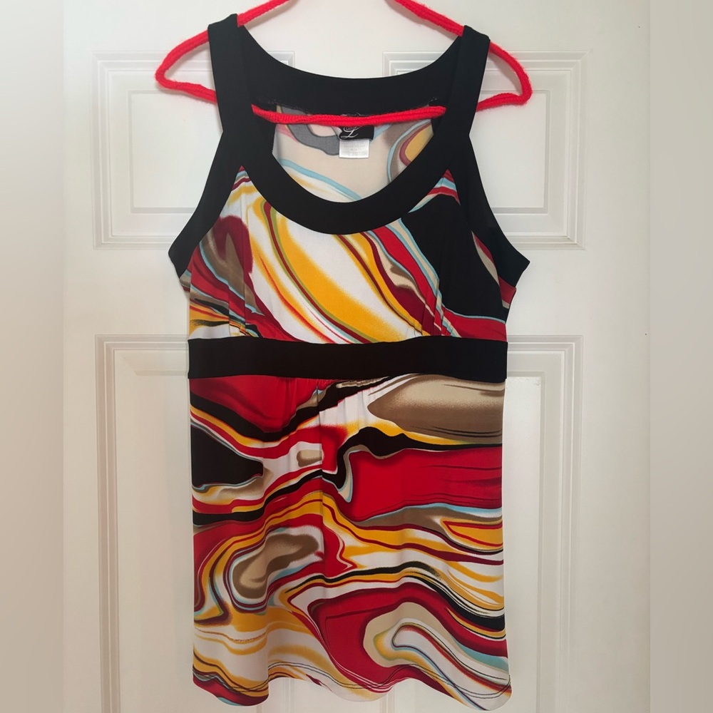 Multicolor Abstract Print Top - Size M